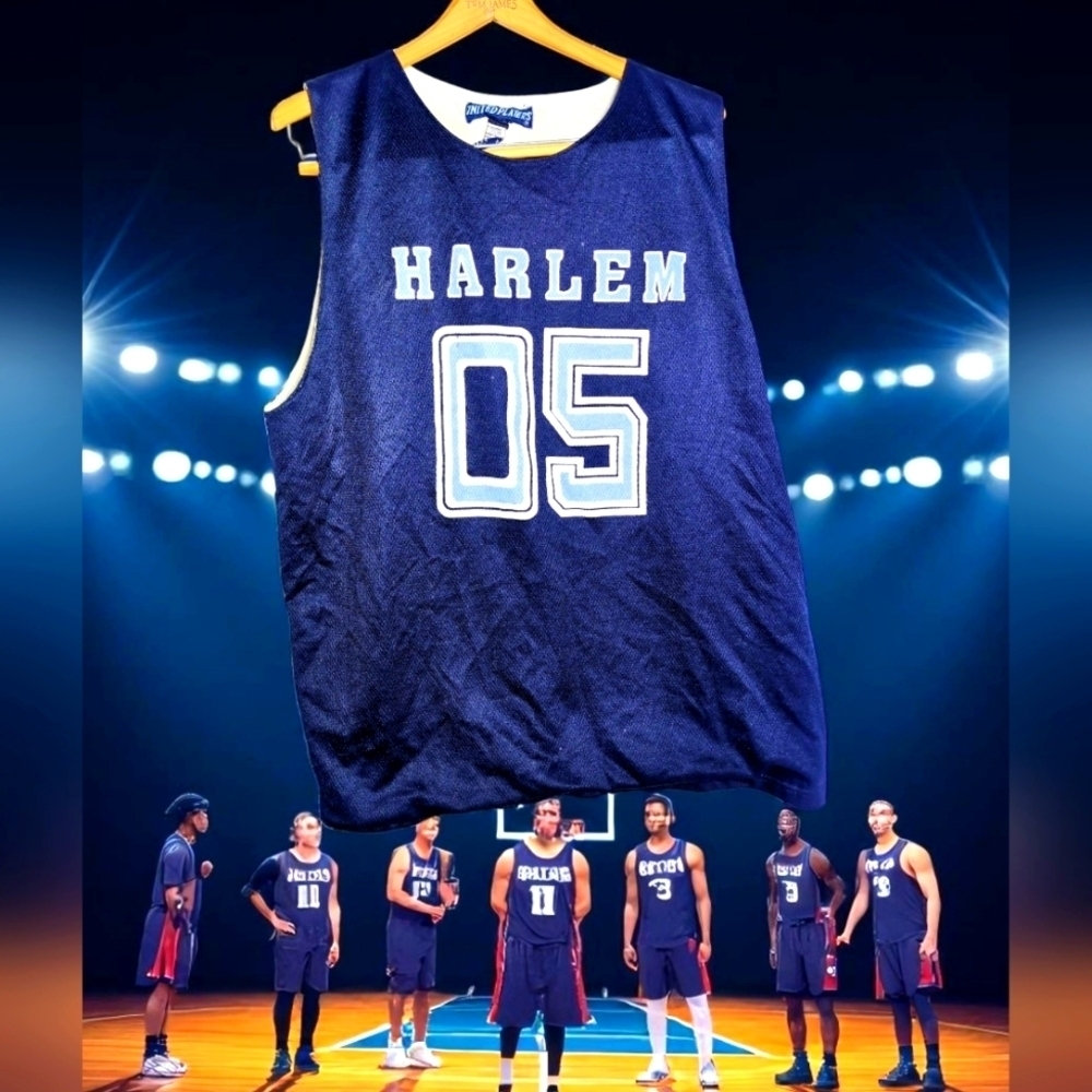 United Players XL Harlem 05 Blue Basketball Jersey